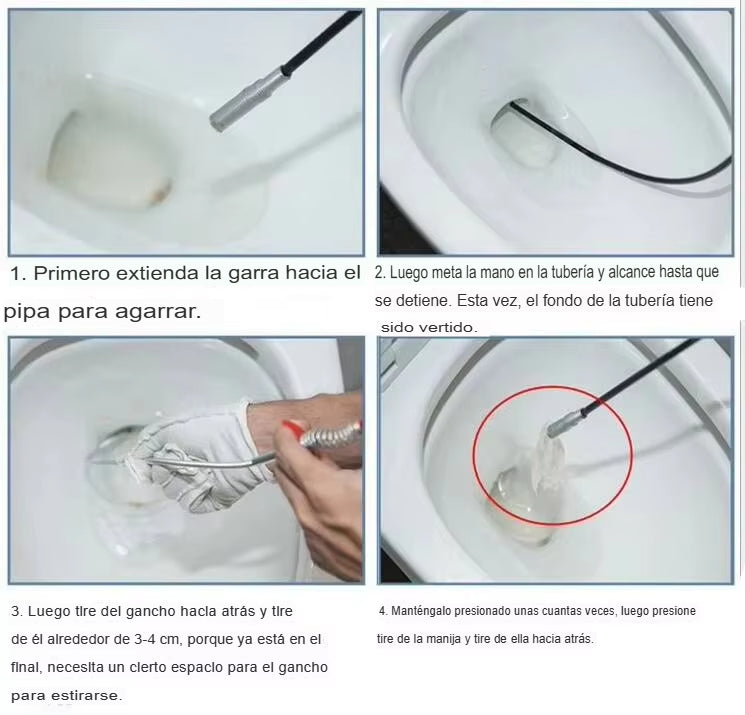 Gancho Desatascador Sin Químicos